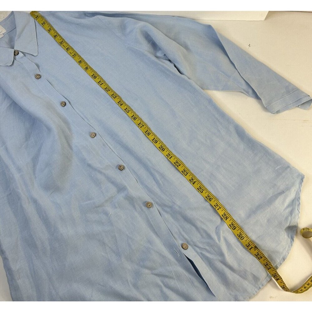 Soft Surroundings Linen Button Front Tunic Shirt - image 5